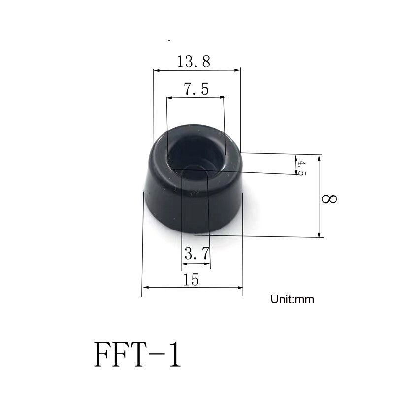 Plastic Round Feet Pad ABS Legs Pad Non-slip Furniture Table Hole Plug Cap Black