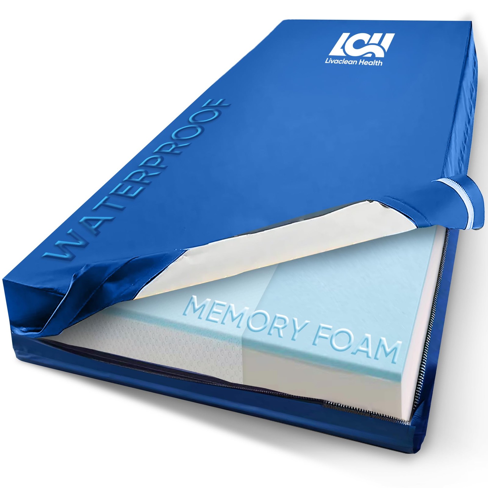 Hospital Bed Mattress Gel 30mm Memory Foam Twin XL 80″x36″x6″ Waterproof Cover