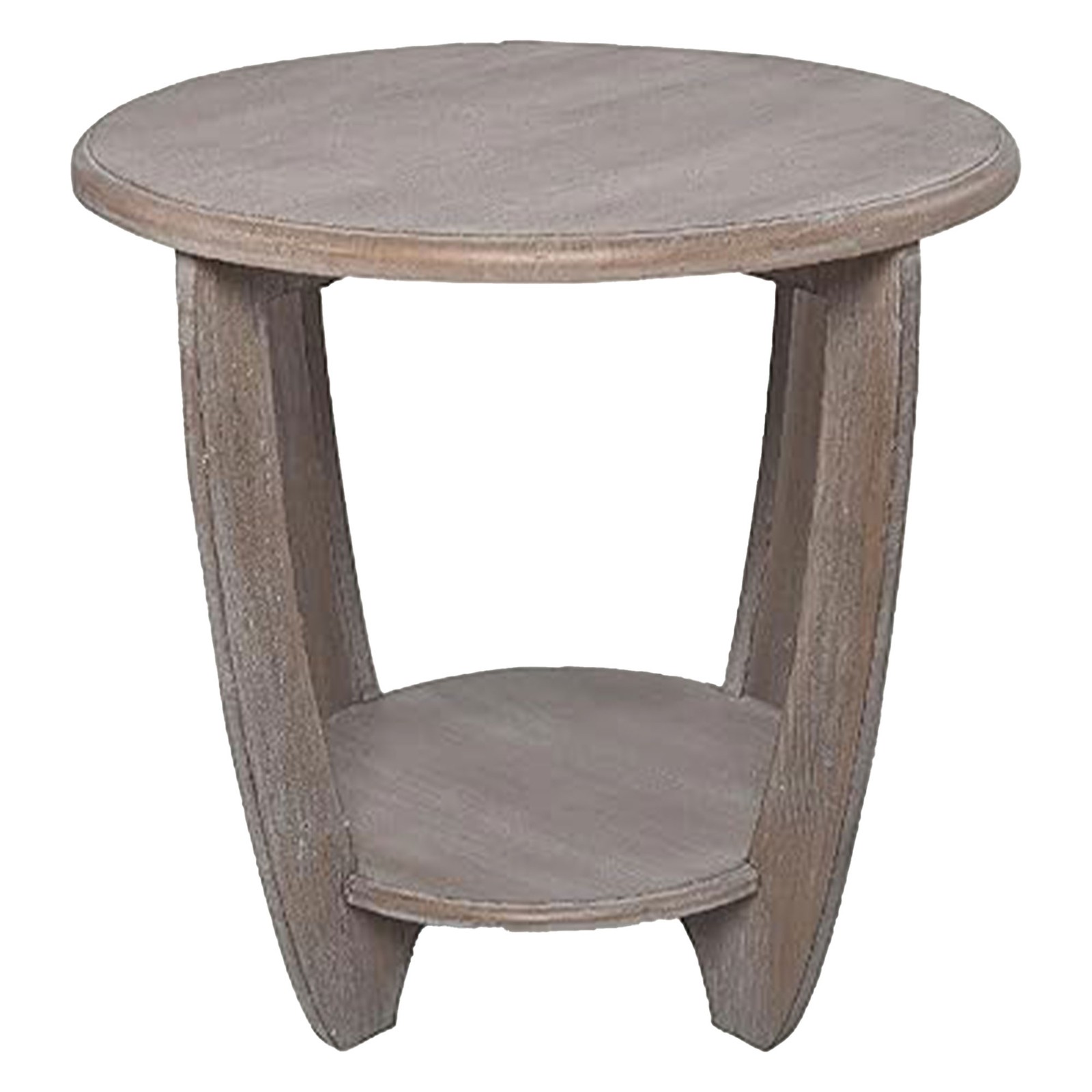 COZAYH Rustic Farmhouse Wooden End Table with Storage Shelf, Vintage Grey Finish