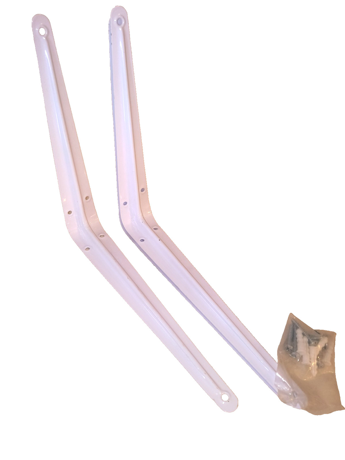 2 Pcs (+1 extra – 3 total) Heavy Duty 10 x 12″ inch Metal Shelf Brackets White