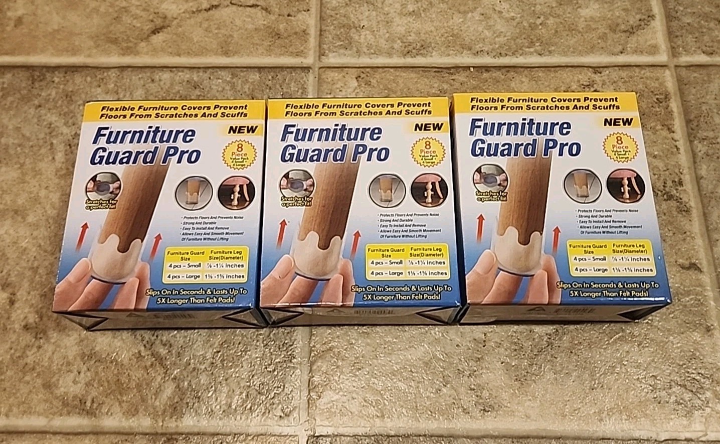 NEW FURNITURE GUARD PRO 8 PACK – 3 Boxes (4-Small & 4-Large Per Pack)