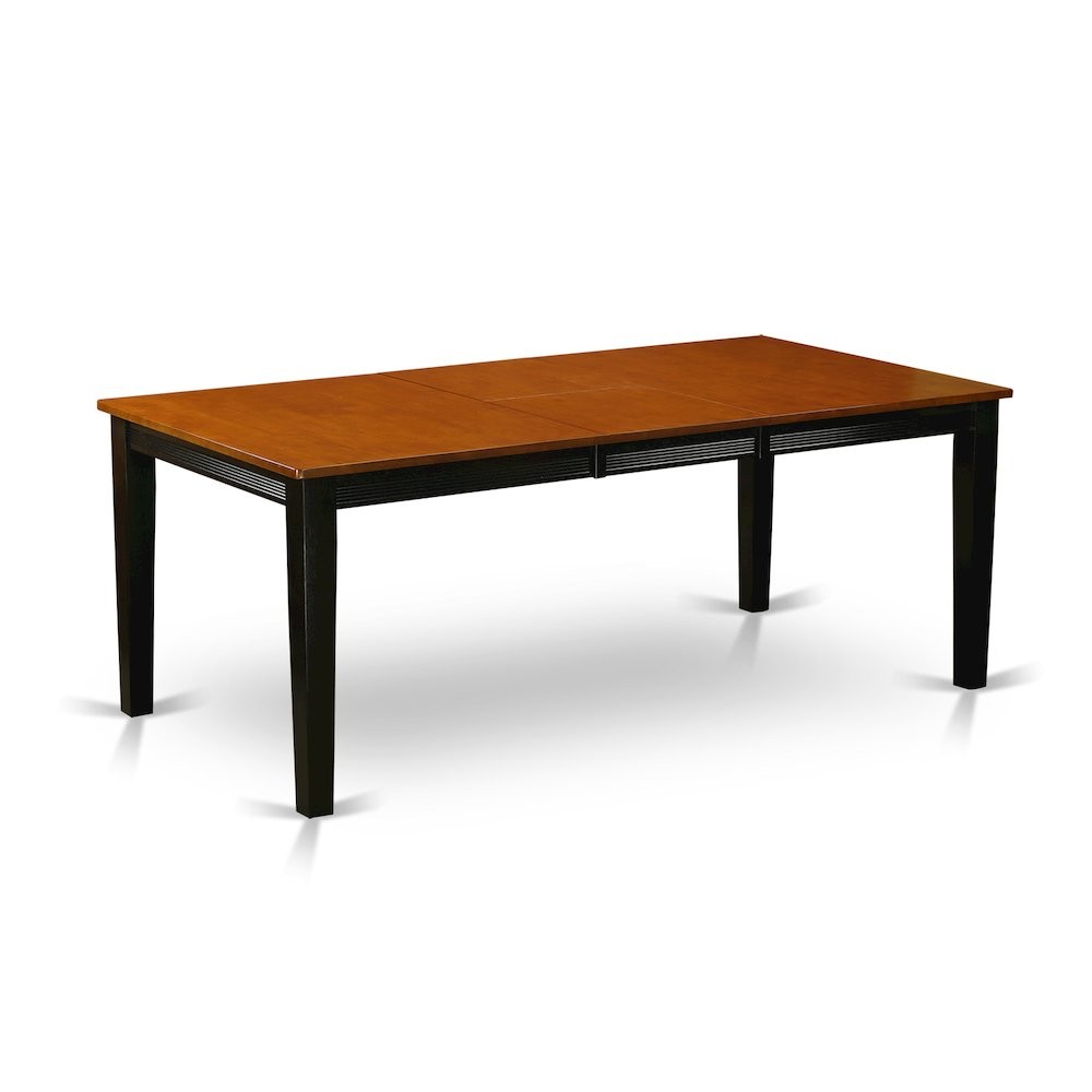 Quincy Rectangular Dining Table 40″x78″ in Black & Cherry Finish