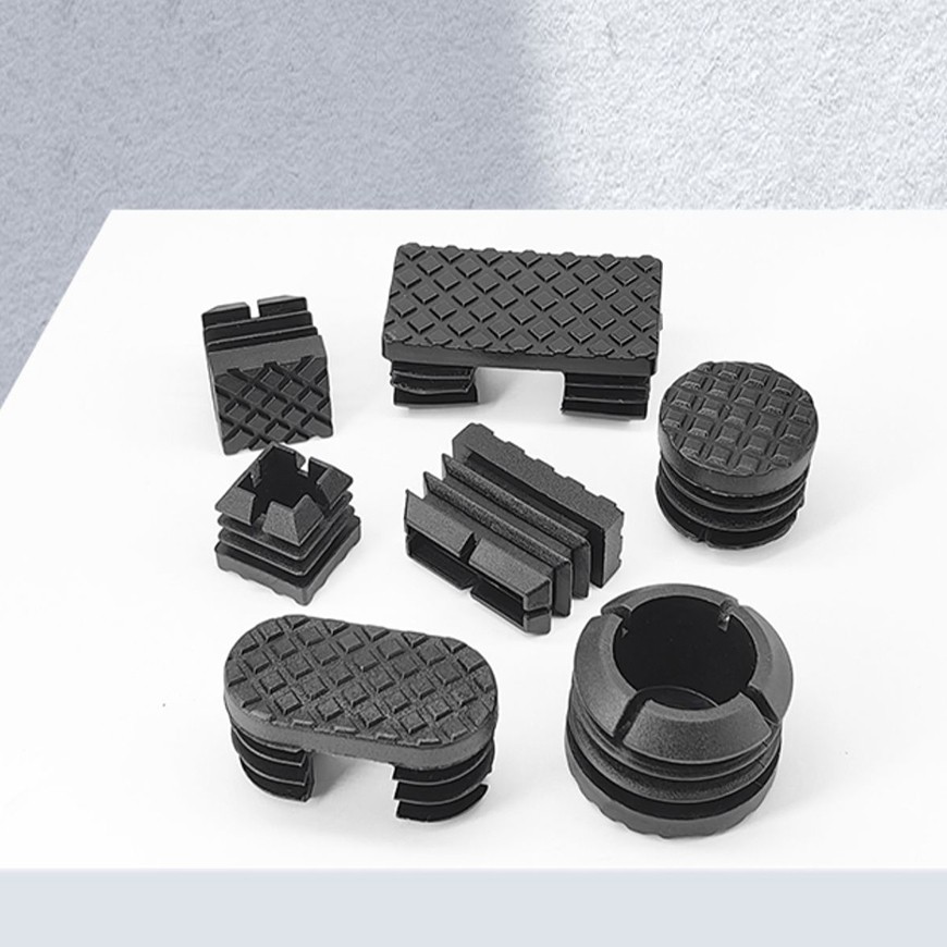 Tube End Caps with Anti-skid Texture Plastic Inserts Plug Bungs Furniture Feet