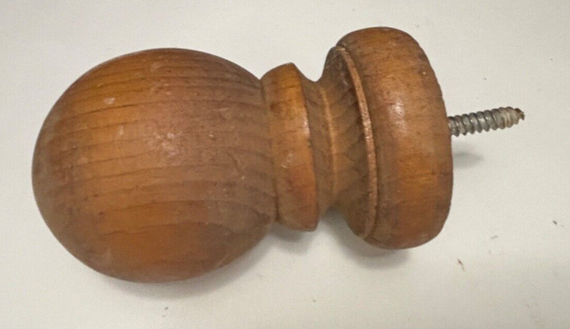 Turned Jar Shaped WOOD BUN FOOT Furniture Replacement 5 1/2″x 3 1/4″
