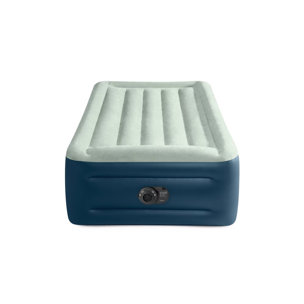 Intex Elevated 18″ Pillow Rest Twin Air Mattress with Internal Pump –