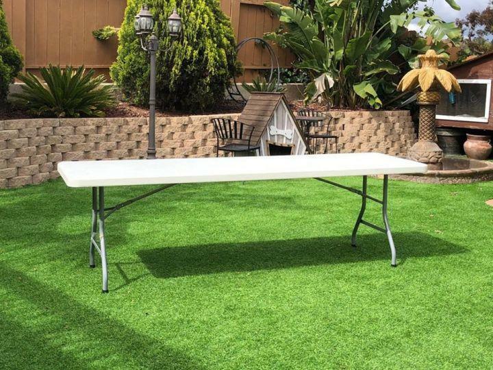 Folding Table Portable Plastic Outdoor Picnic Table White (4ft, 6ft, 8ft)
