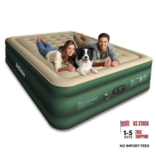 Air Mattress Queen with Built in Pump, Upgraded Full-Wrap Queen (U.S. Standard)