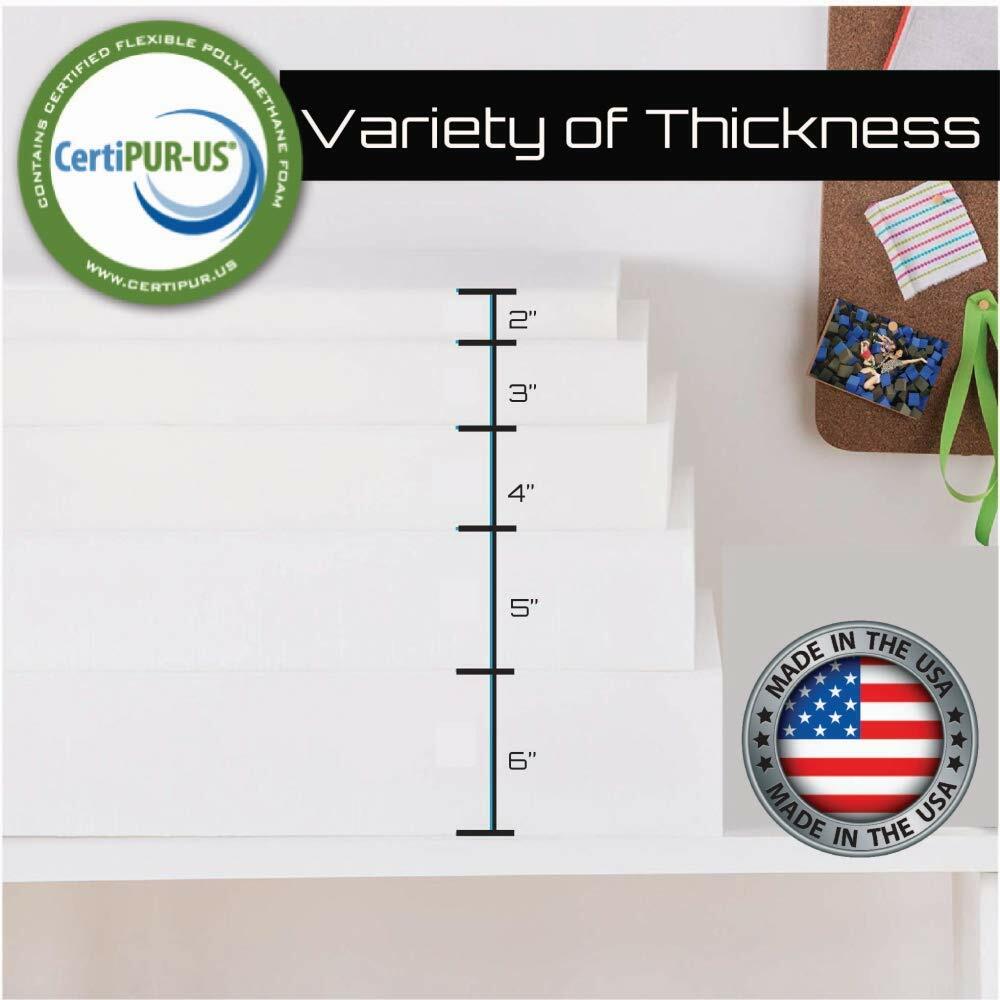 Upholstery Foam Cushion 6″x 22″x 80″ (Firm) 1.8 lb/per cubic ft density 48lb-ILD