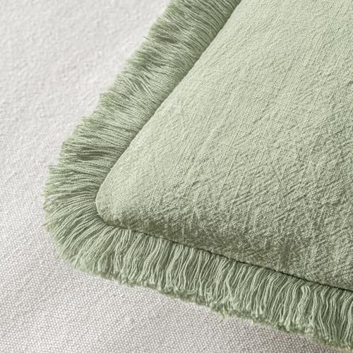 Decorative Throw Pillow Covers Neutral 18″ x 18″ (Pack of 2) 2 Sage Green
