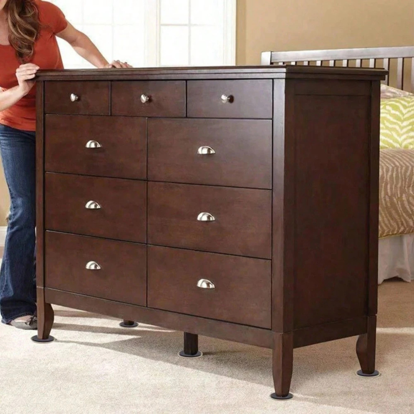 Heavy Duty Furniture Sliders for CARPET Hardwood Floors Pads Table Movers Glides