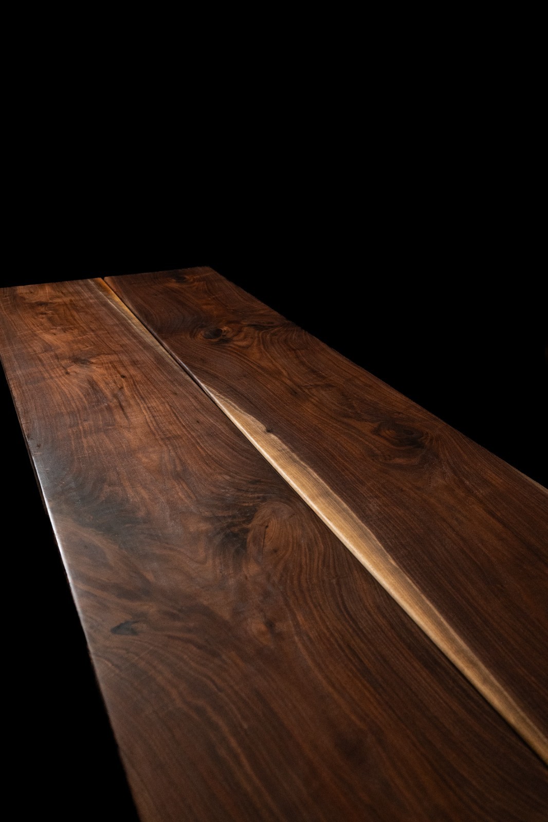 hand made walnut dinner table