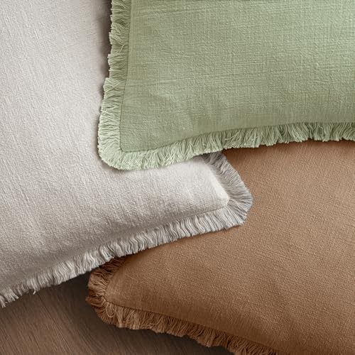 Decorative Throw Pillow Covers Neutral 18″ x 18″ (Pack of 2) 2 Sage Green