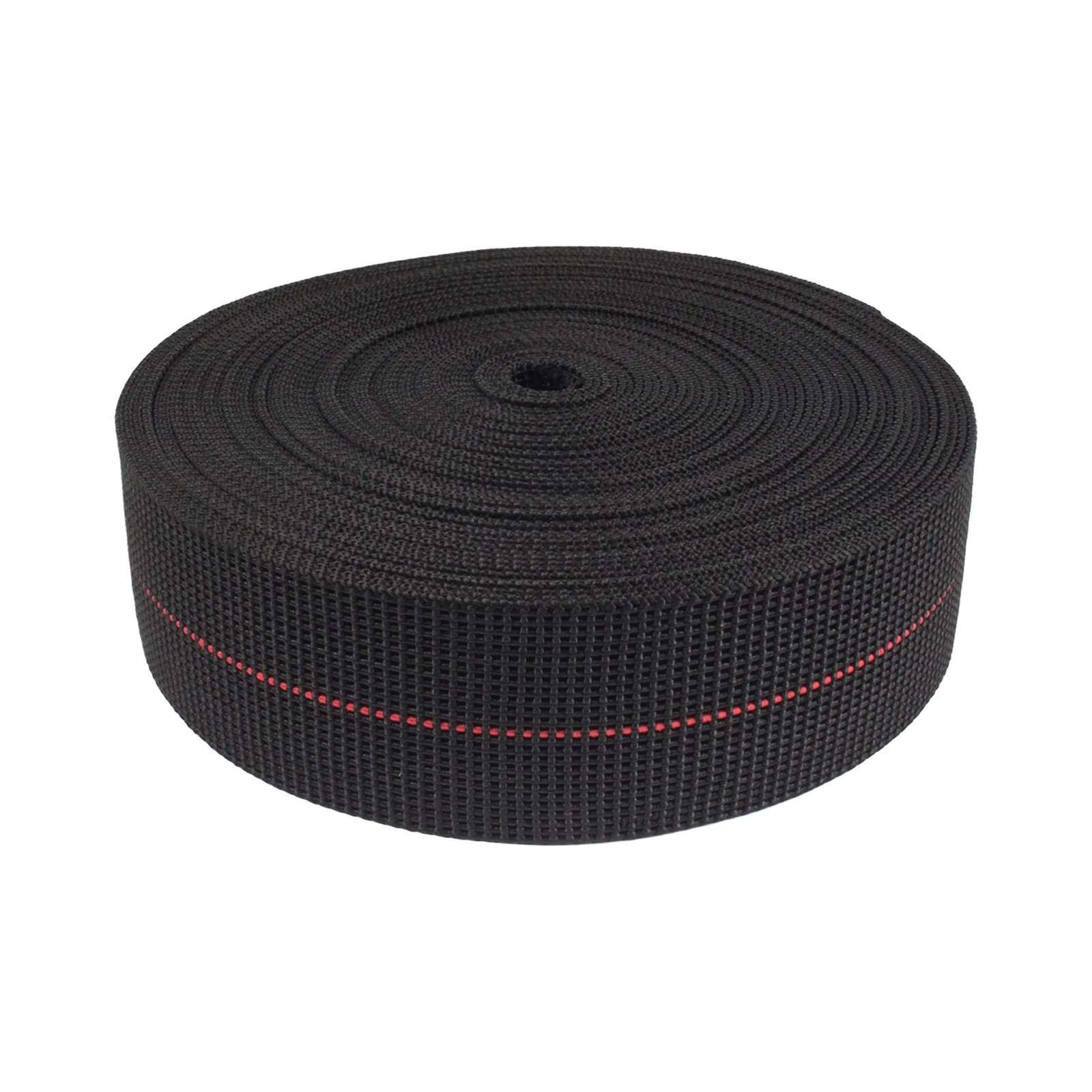 Two-Inch Latex Elasbelt Webbing for Chair Repair – 40′ Roll Black