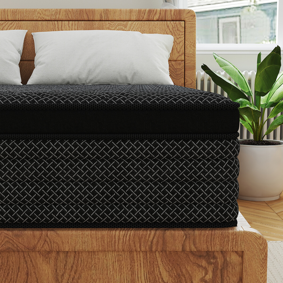 12″14″ Twin Full Queen King Mattress Memory Foam Pocket Coil Hybrid Bed In a Box