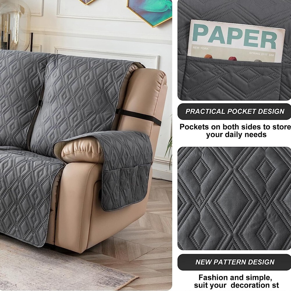 Waterproof Couch Cover for Reclining Couch 3 Seat Recliner Sofa Covers