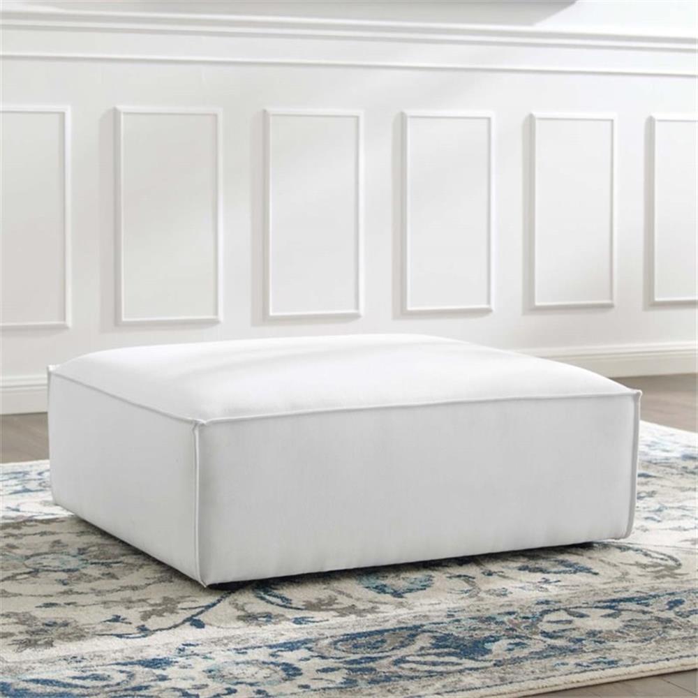 Modway Restore Modern Style Polyester Fabric Ottoman in White