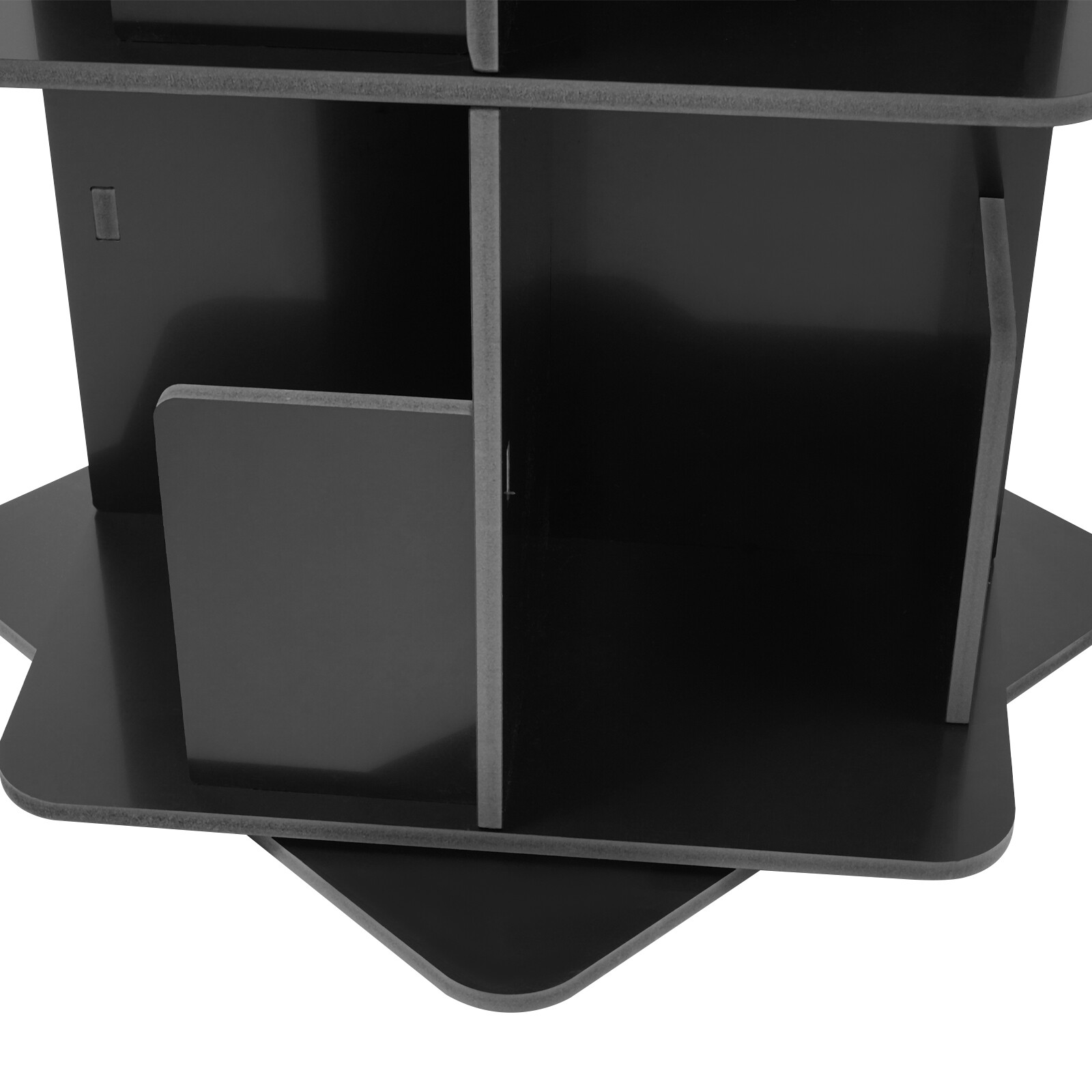 4 Tier 360° Rotating Bookcase Standing Shelf Corner Bookcase Office Shelf 50.5in