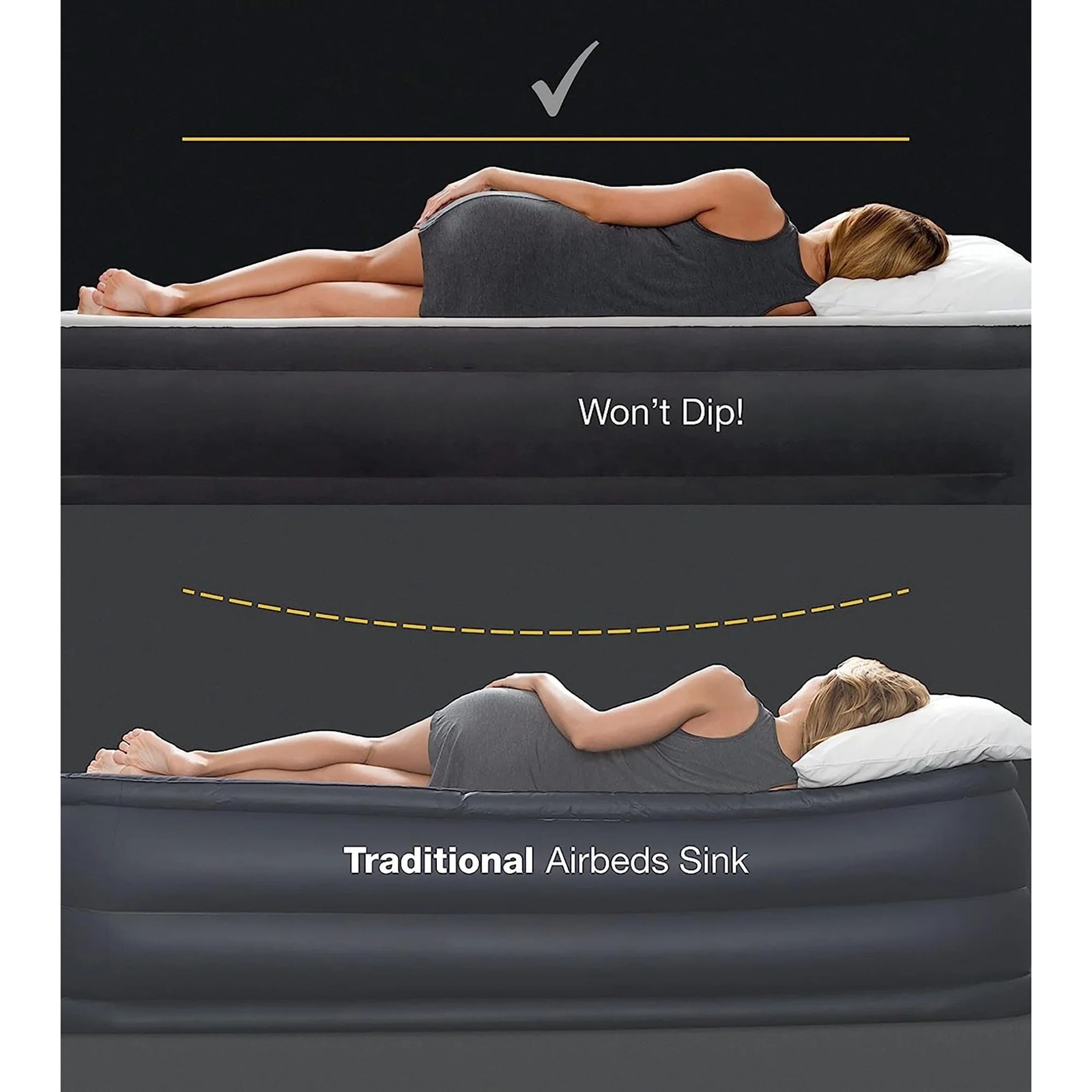 10″ Queen Standard Dura-Beam Airbed Mattress – Pump Not Included