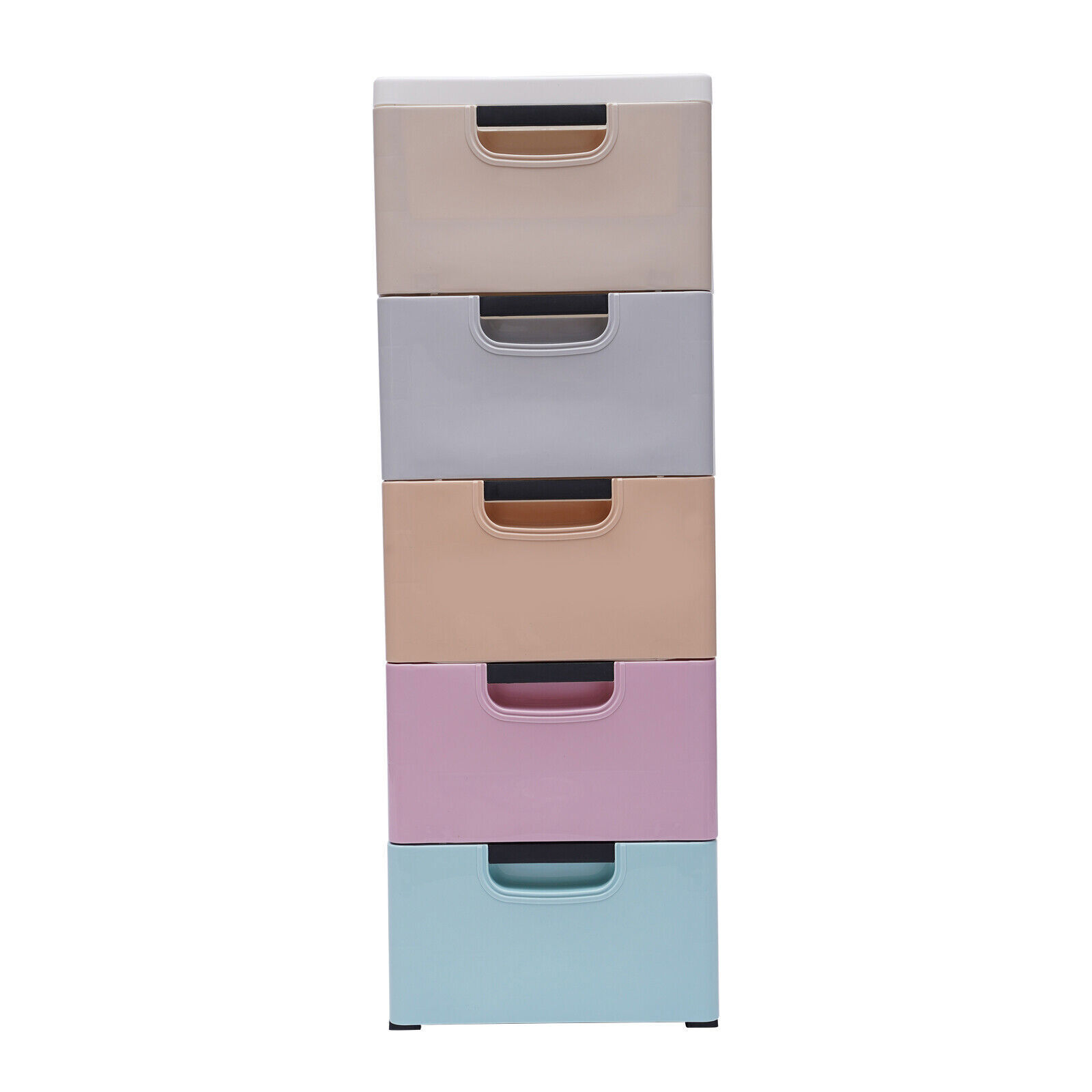 Slim Storage Chest Plastic Narrow Drawers Storage Cabinet 5 Drawer Vertical NEW