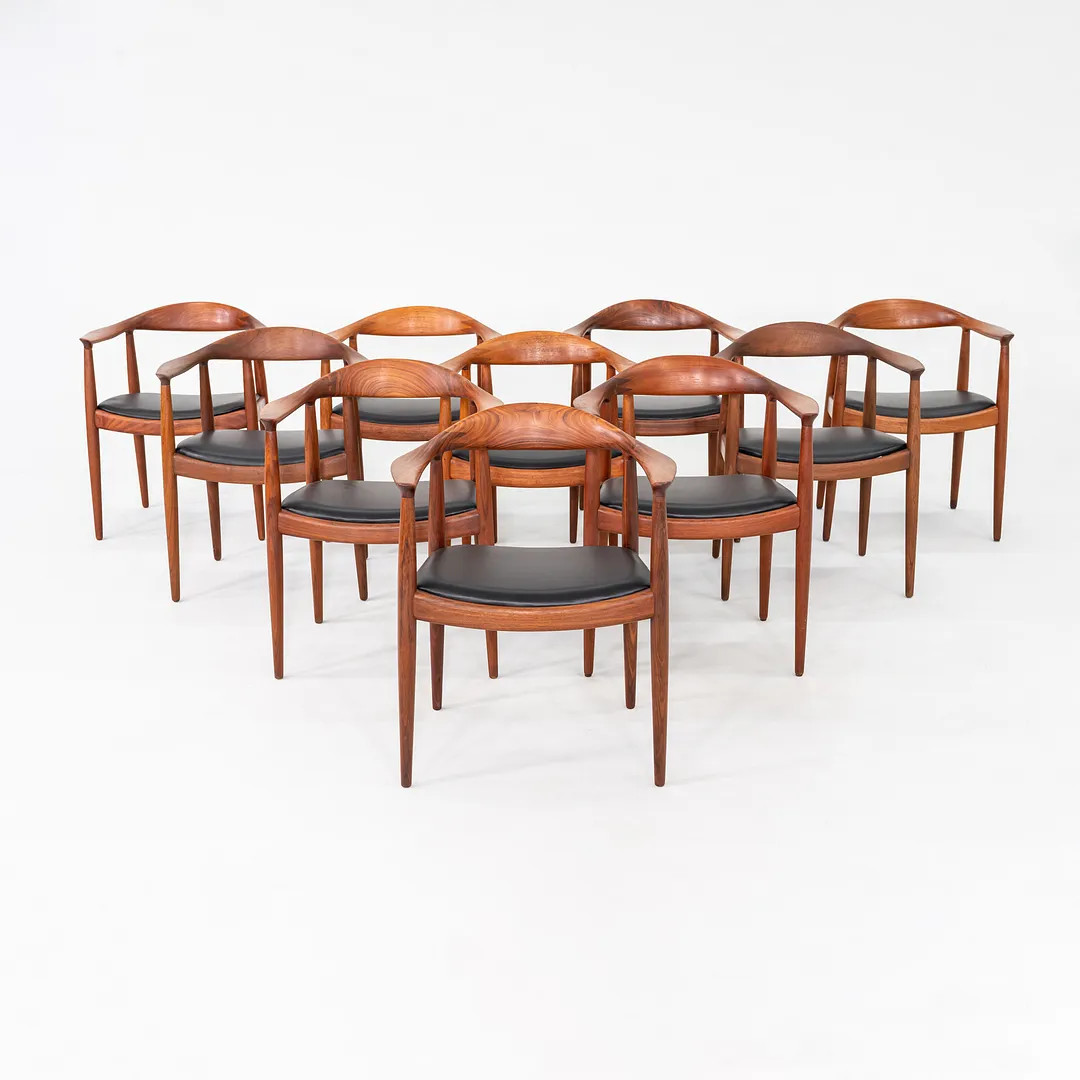 1960s Set of Ten Hans Wegner for Johannes Hansen “The Chair” Dining Chairs Teak