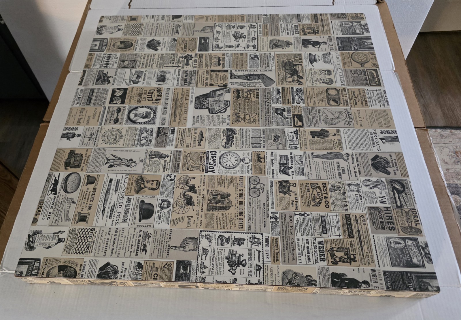 WENDY’S 30″ Newsprint Table VTG ORIGINAL 1st Gen BANNED 1970s VG w/o Base RARE!