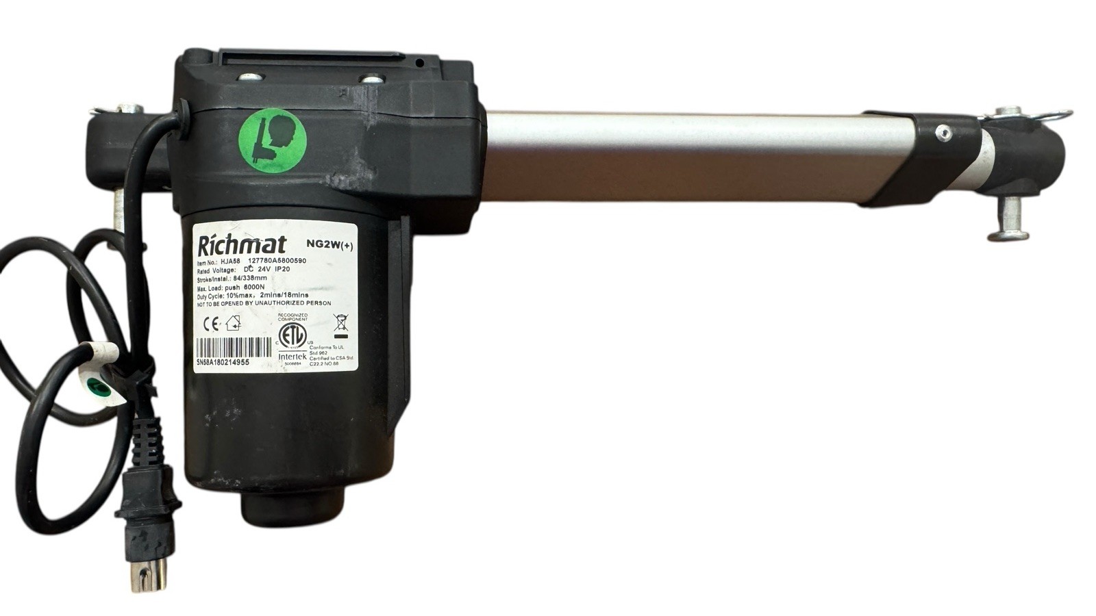 Richmat HJA58 Foot Motor Adjustable Bed Stroke 84/334 MM 6000N Load Push