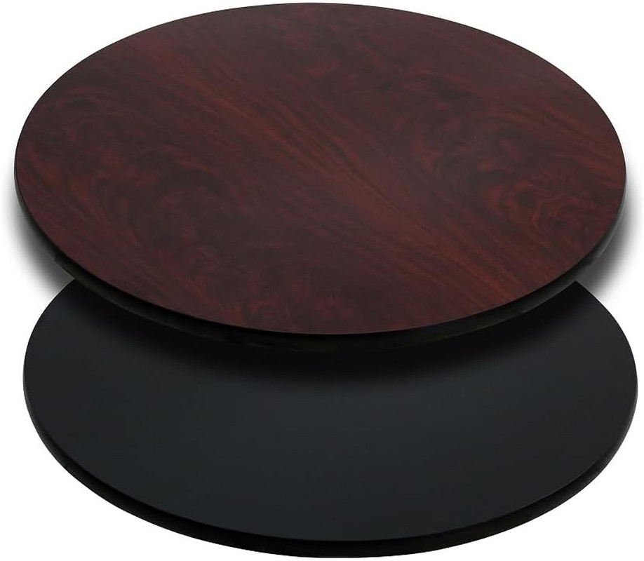 Glenbrook 30” round Table Top with Black or Mahogany Reversible Laminate Top