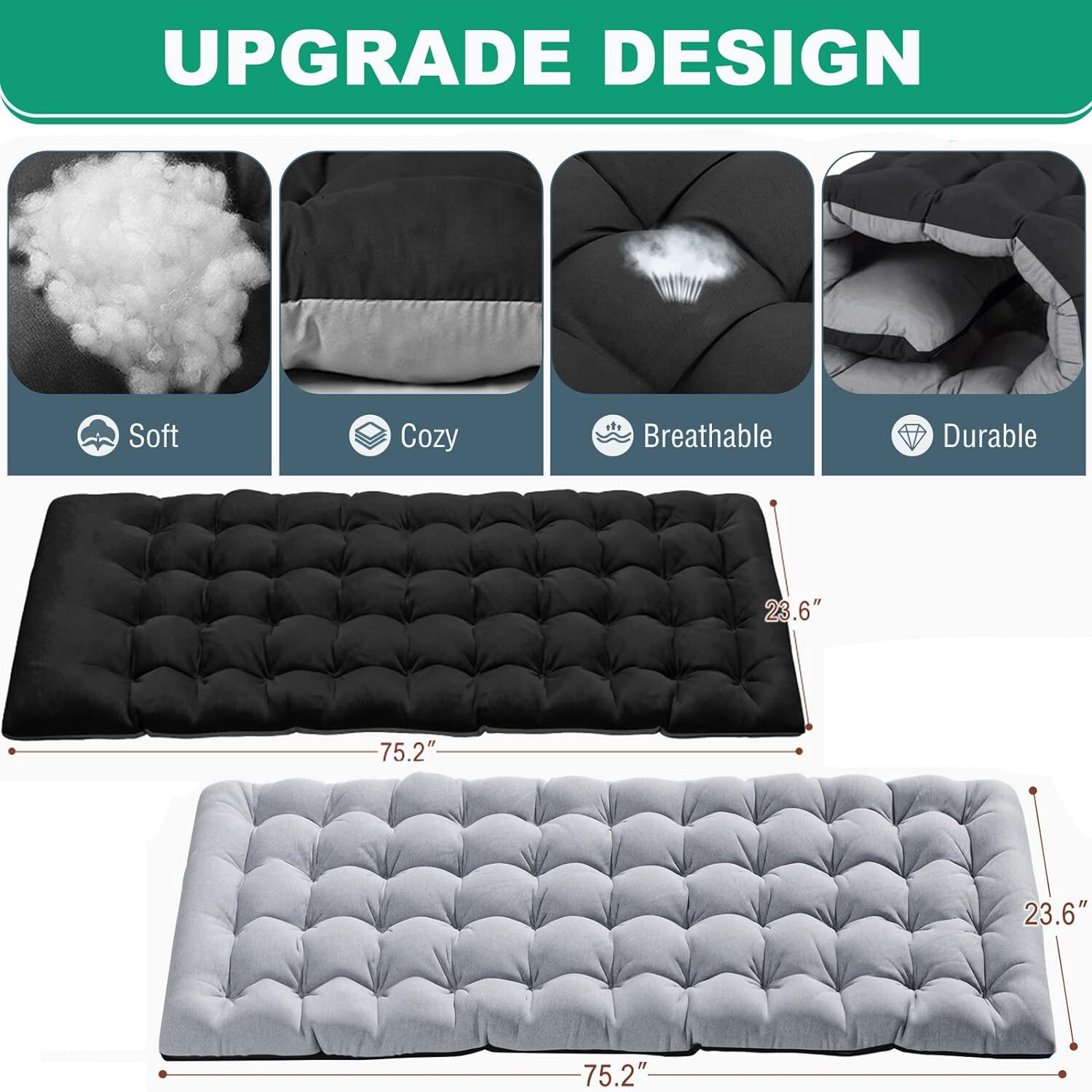 Folding Camping Cot Bed Adjustable 5-Position Folding Lounge Chair Portable 3IN1