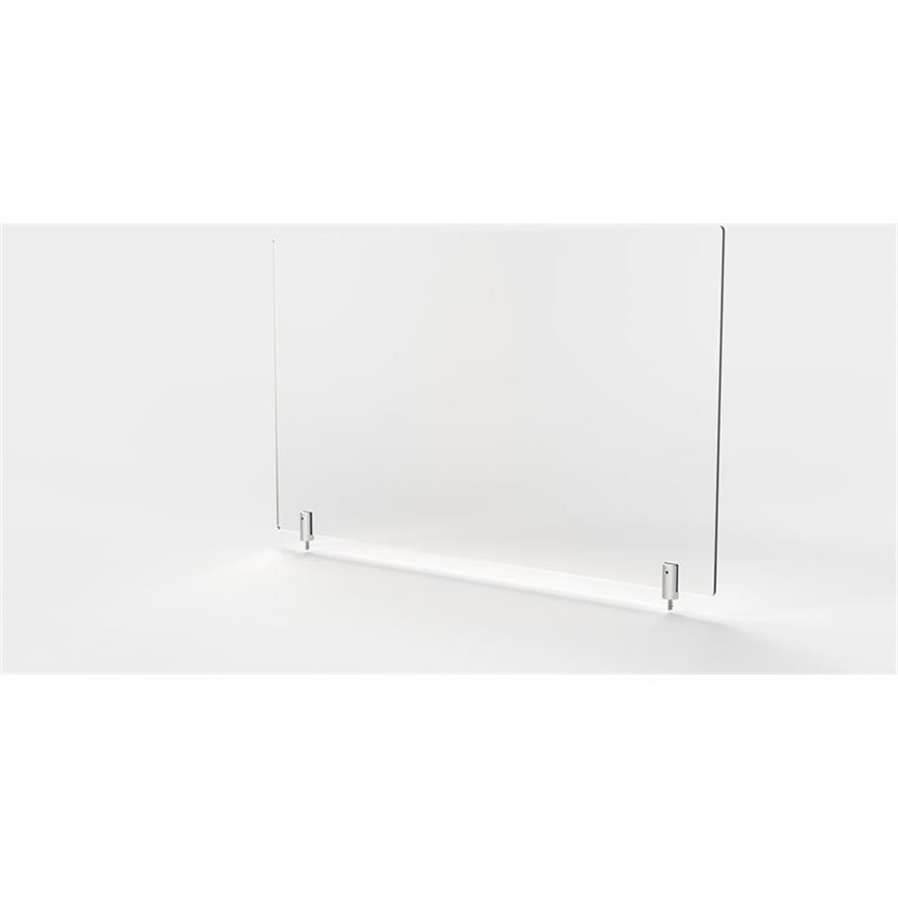 Pemberly Row Plastic 18″x24″ Partition Extender with Screws in Frosted White
