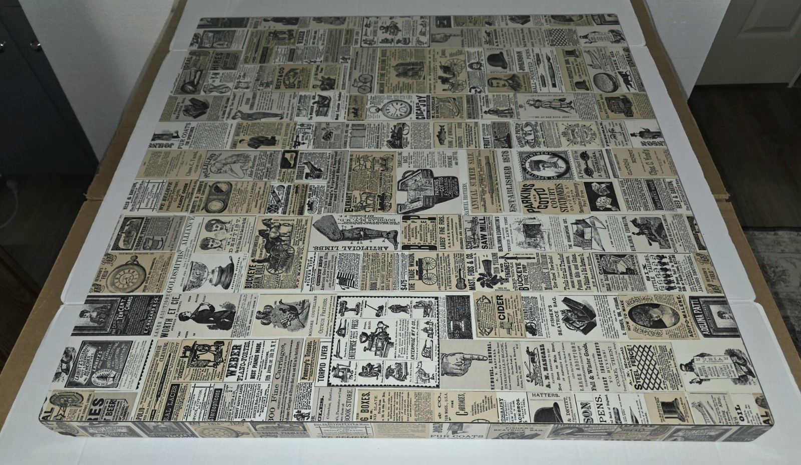 WENDY’S 30″ Newsprint Table VTG ORIGINAL 1st Gen BANNED 1970s VG w/o Base RARE!