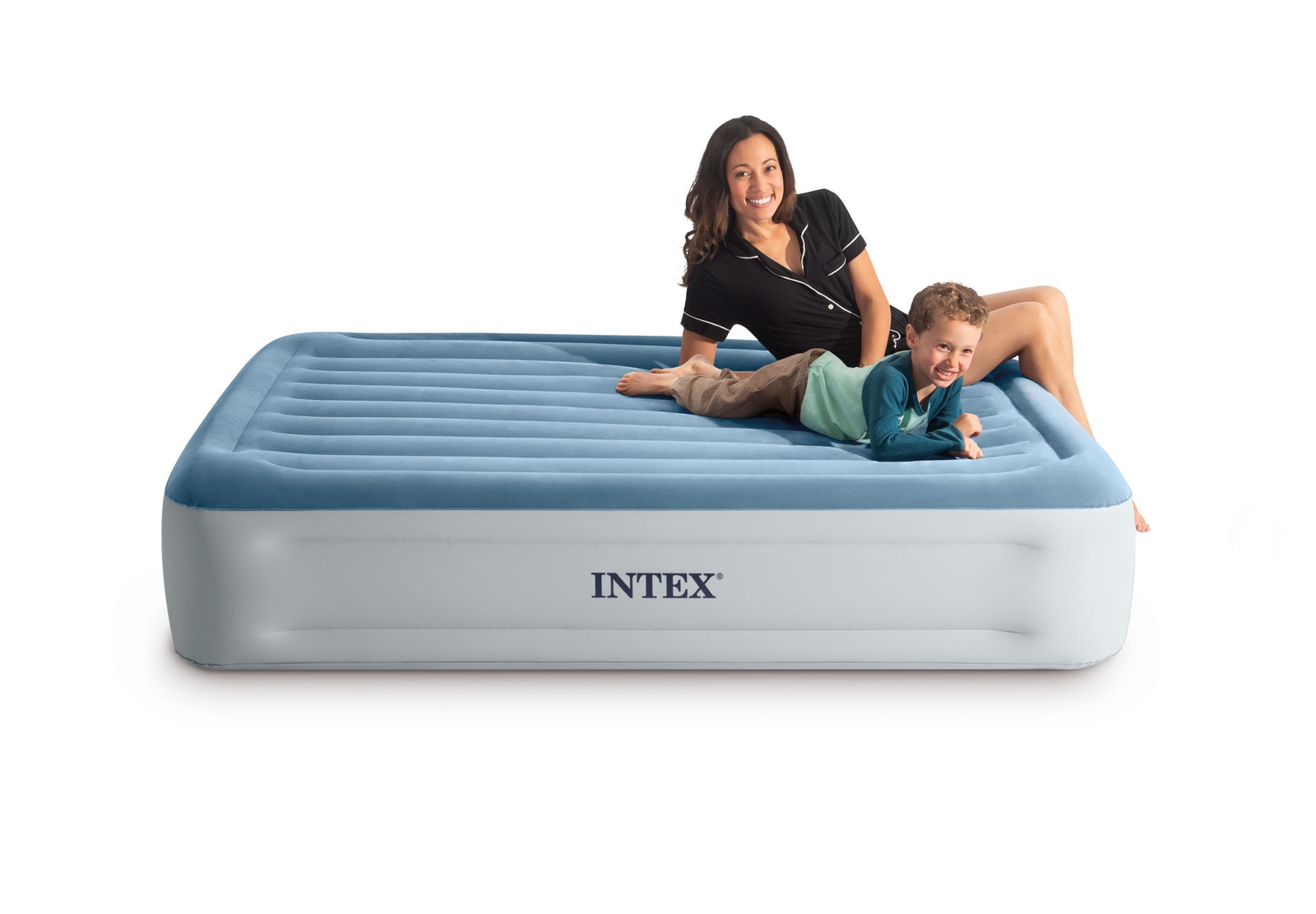 Intex 64172WD 15″ Essential Rest Dura-Beam Airbed Mattress with Internal Pump,