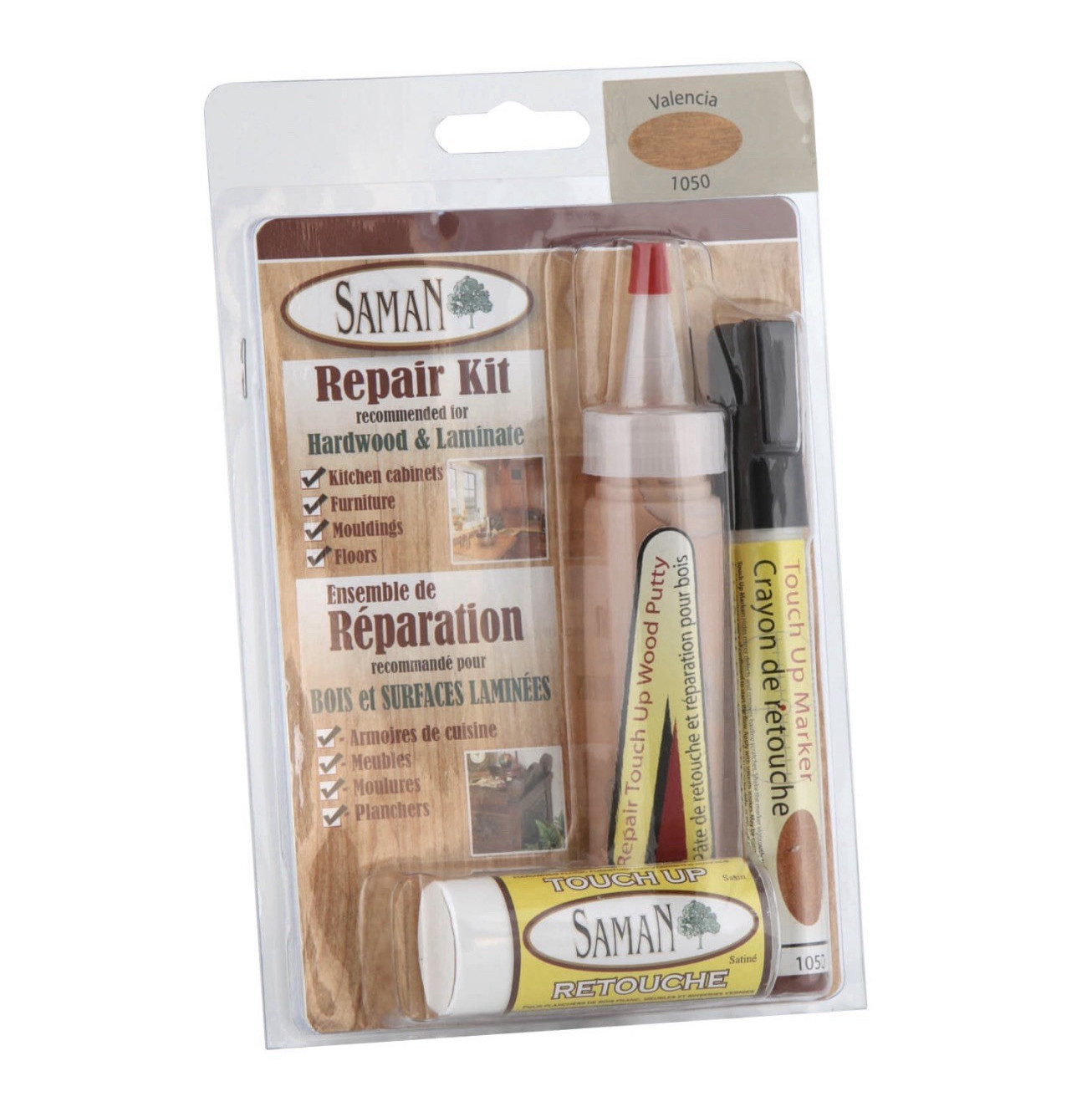 Saman Hardwood & Laminate Touch-Up Repair Kit, Valencia Satin, MPN 1050