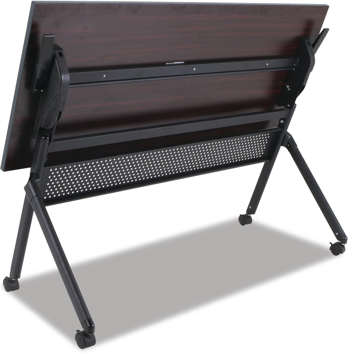 Reversible Laminate Table Top Rectangular 59.5w 23.63,Medium Cherry/Mahogany