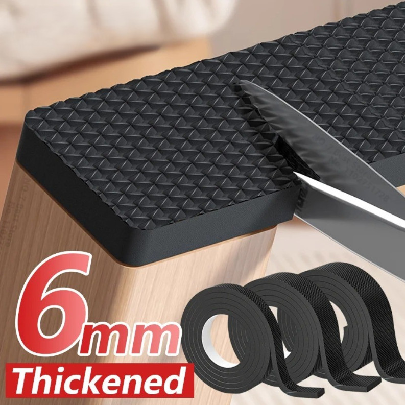 2m Non Slip Furniture Pads Self Adhesive Rubber Floor Protector Strip NEW