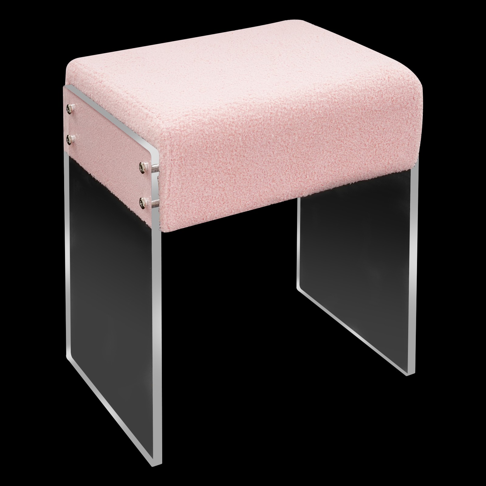 Makeup Stool Modern Minimalist Multi-functional Vanity Acrylic Chair w/ Cushion
