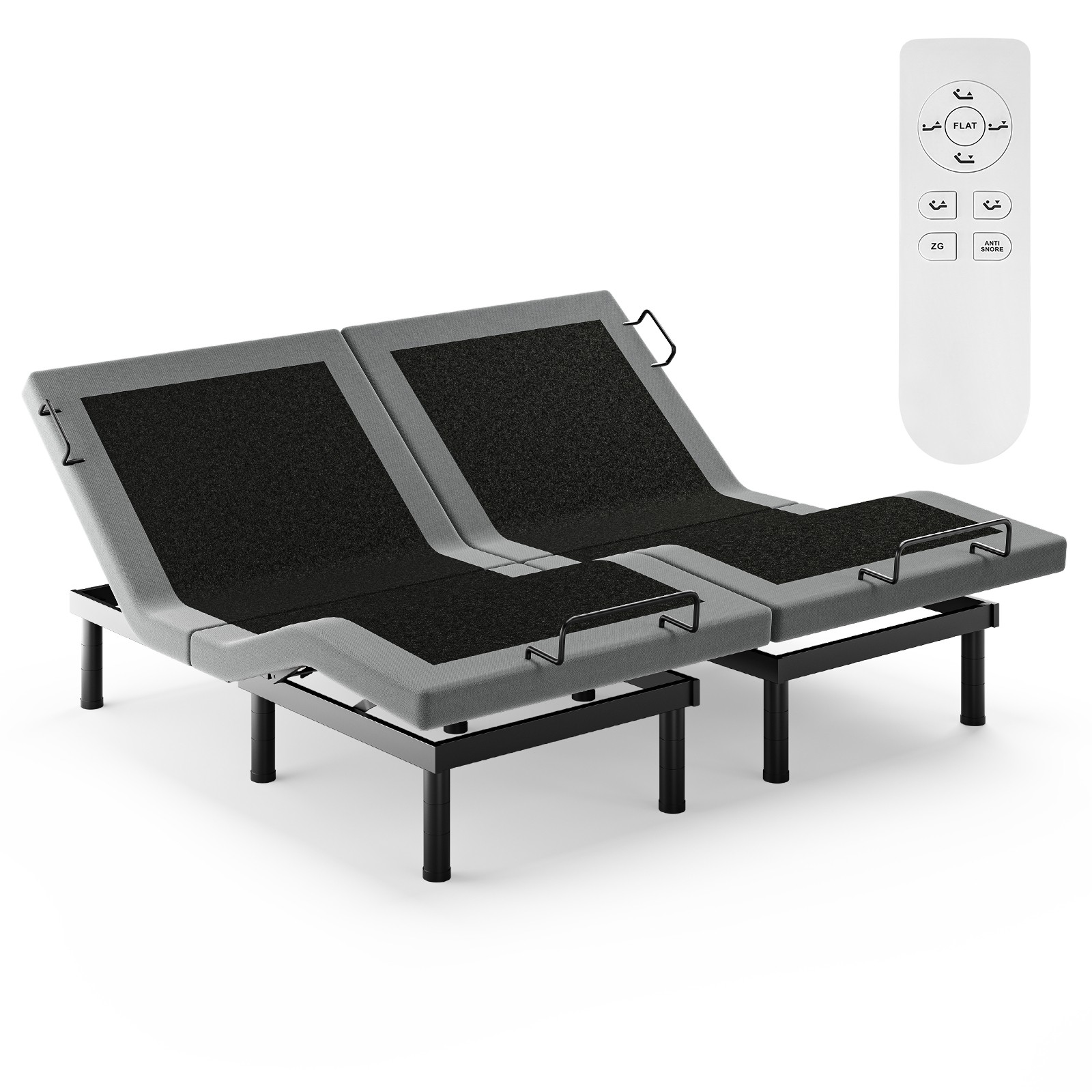 Adjustable Bed Frame With Massage Upgraded Power Base Remote USB Split King Size