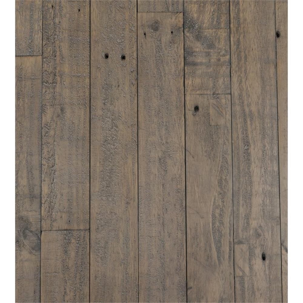 Pemberly Row 82″ Reclaimed Pine Extension Dining Table in Weathered Brown