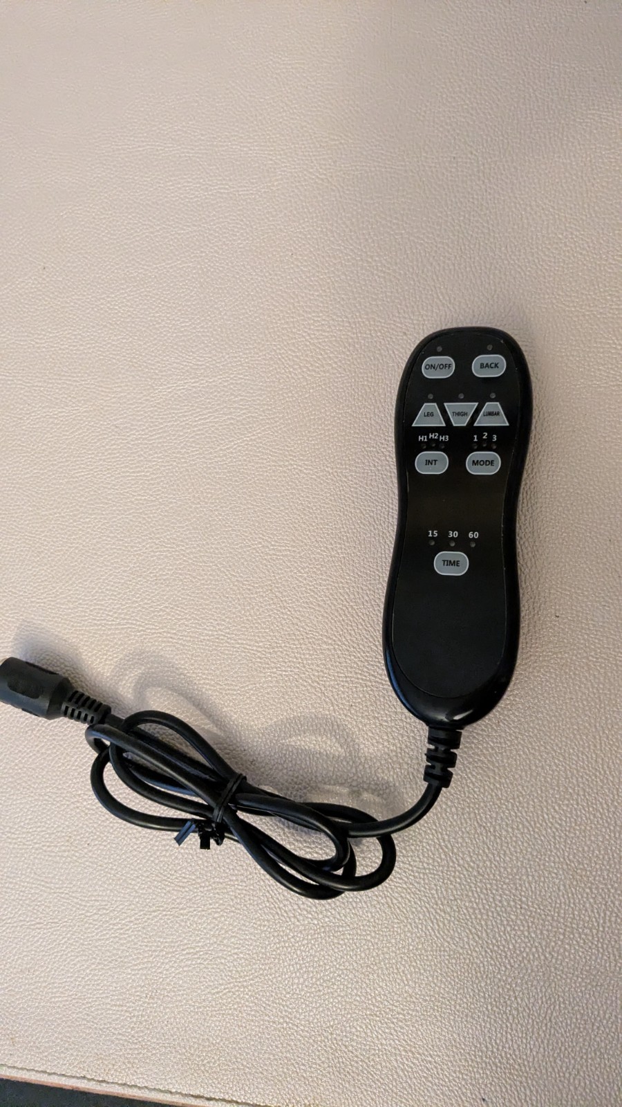 Remote Control For Massage Chair, 6 Pin, Timer, Mode, Intensity, Region Open Box