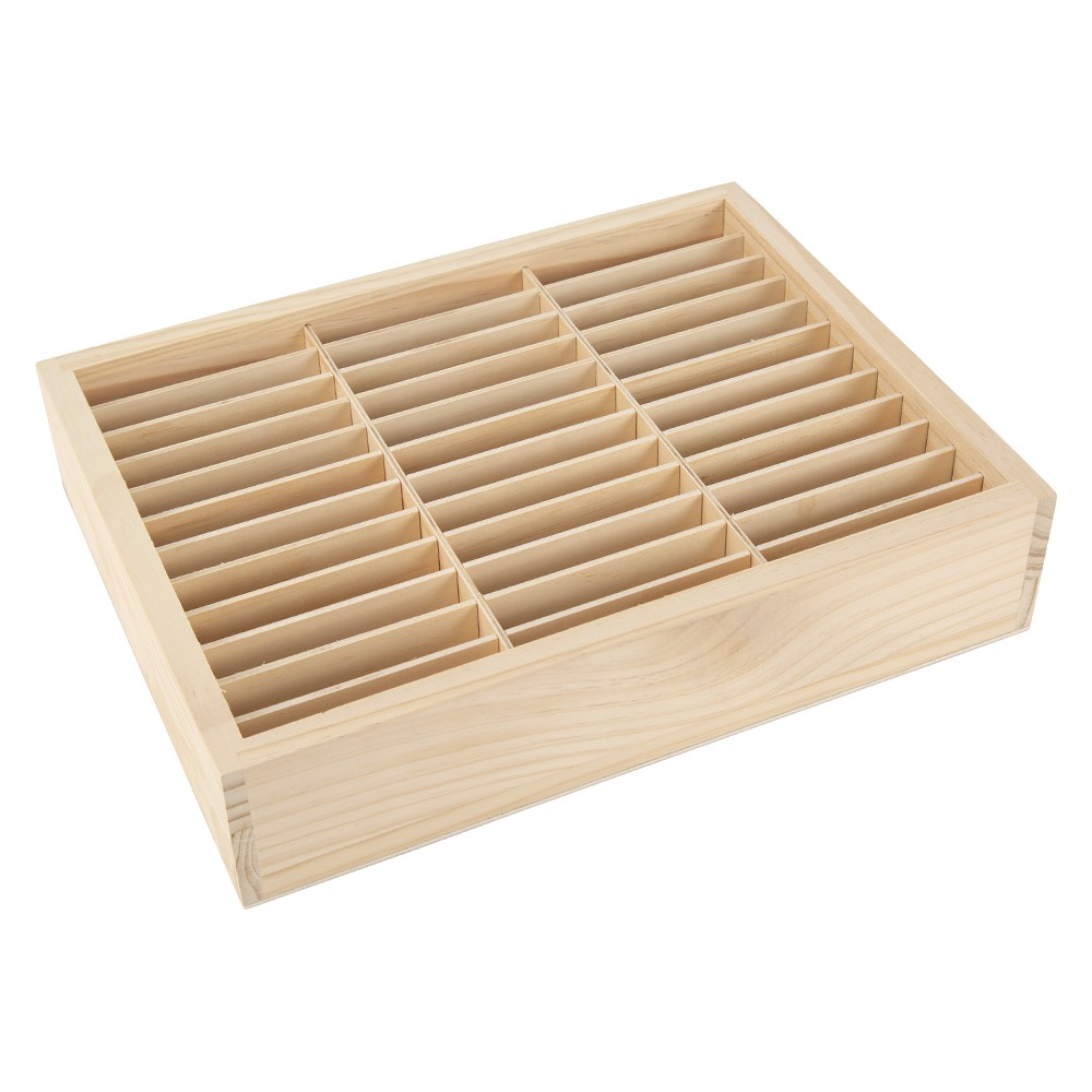 36 Grids Wall Mount Wood CD Storage Display Rack Collection Shelving Case Holder