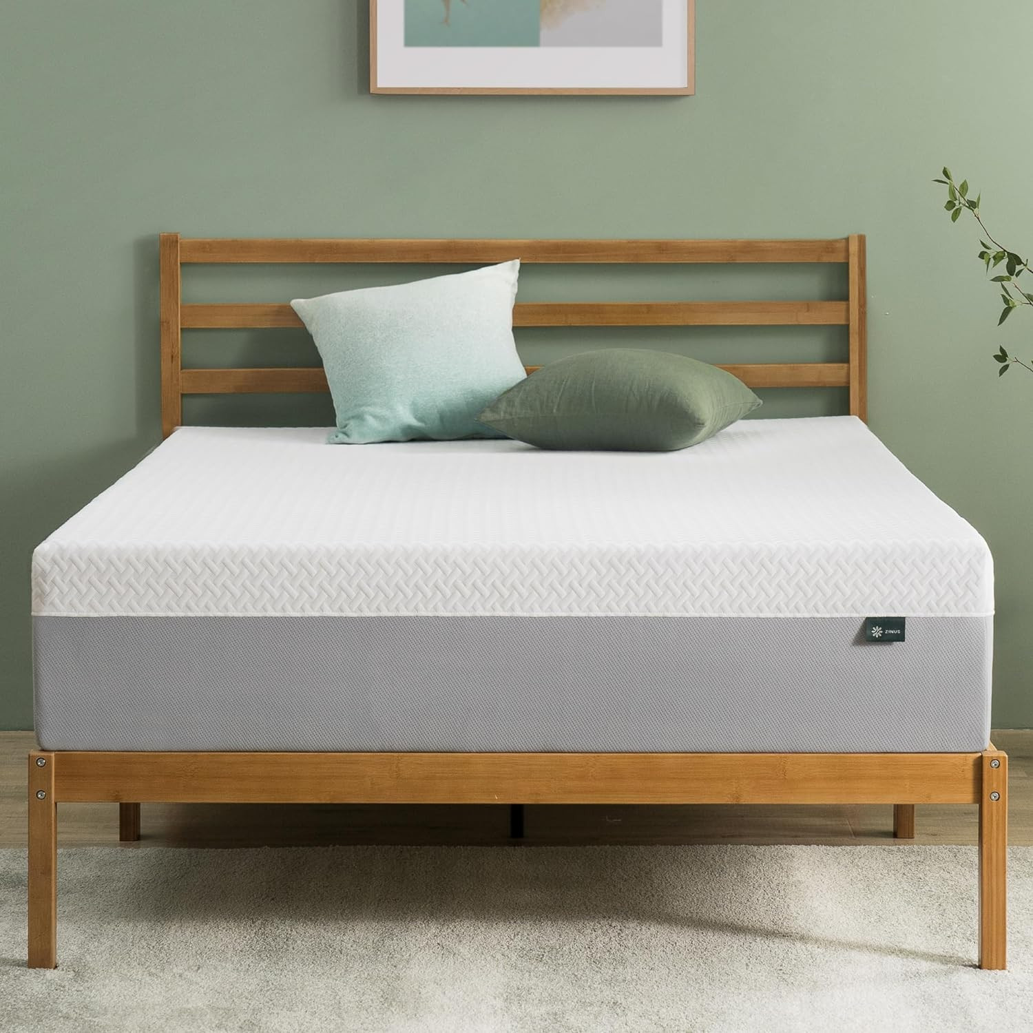 12 Inch Green Tea Essential Memory Foam Mattress [New Version], Queen, Fiberglas