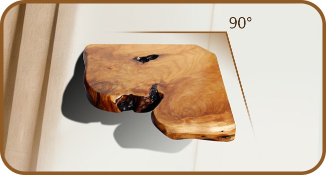 Floating Corner Shelf Set of 2 Wall Mounted, 10.86 x 11.5 Inches for Living