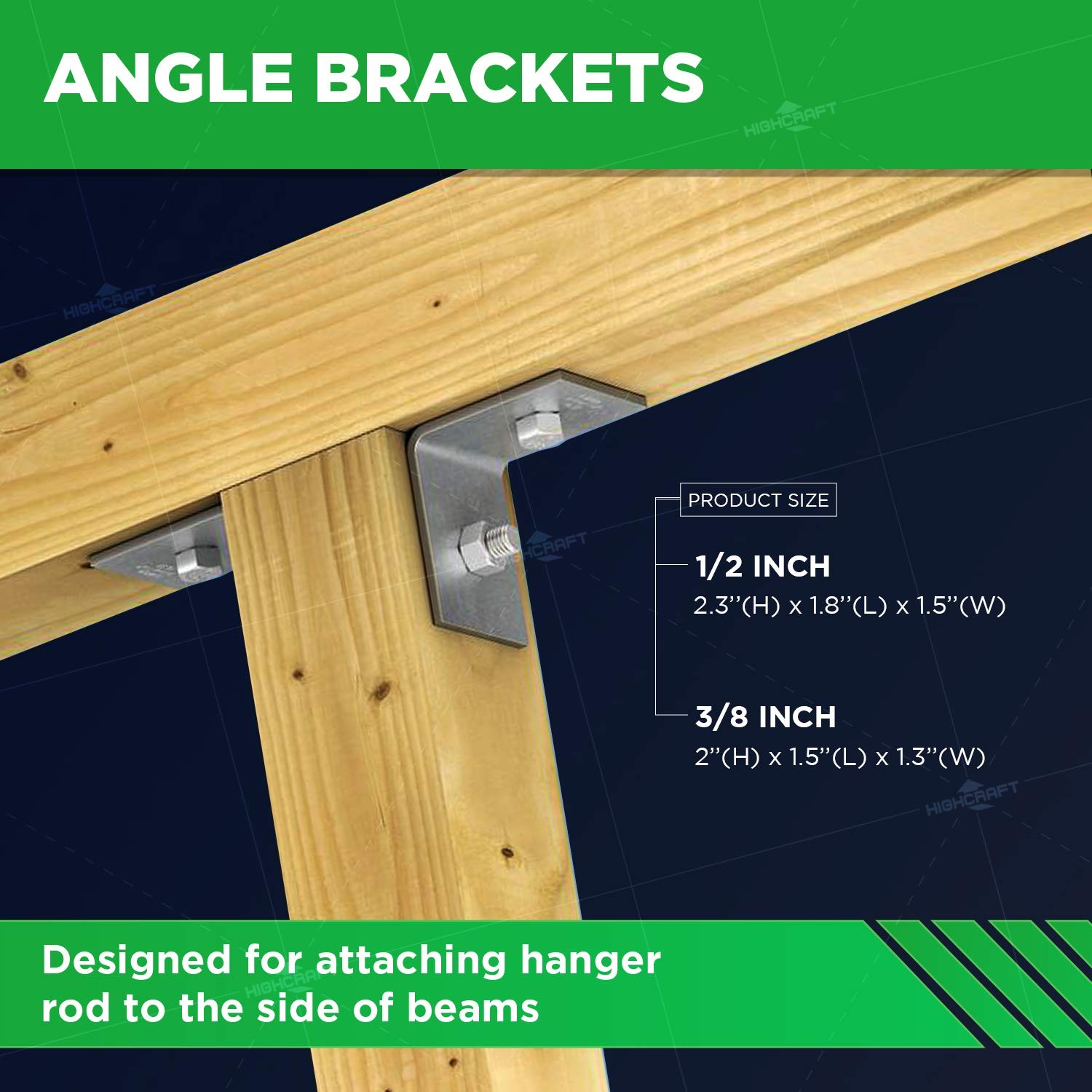 Shelf Brackets Heavy Duty L Corner Brace 1/2 Inch Bolt Malleable Iron 10 PCS