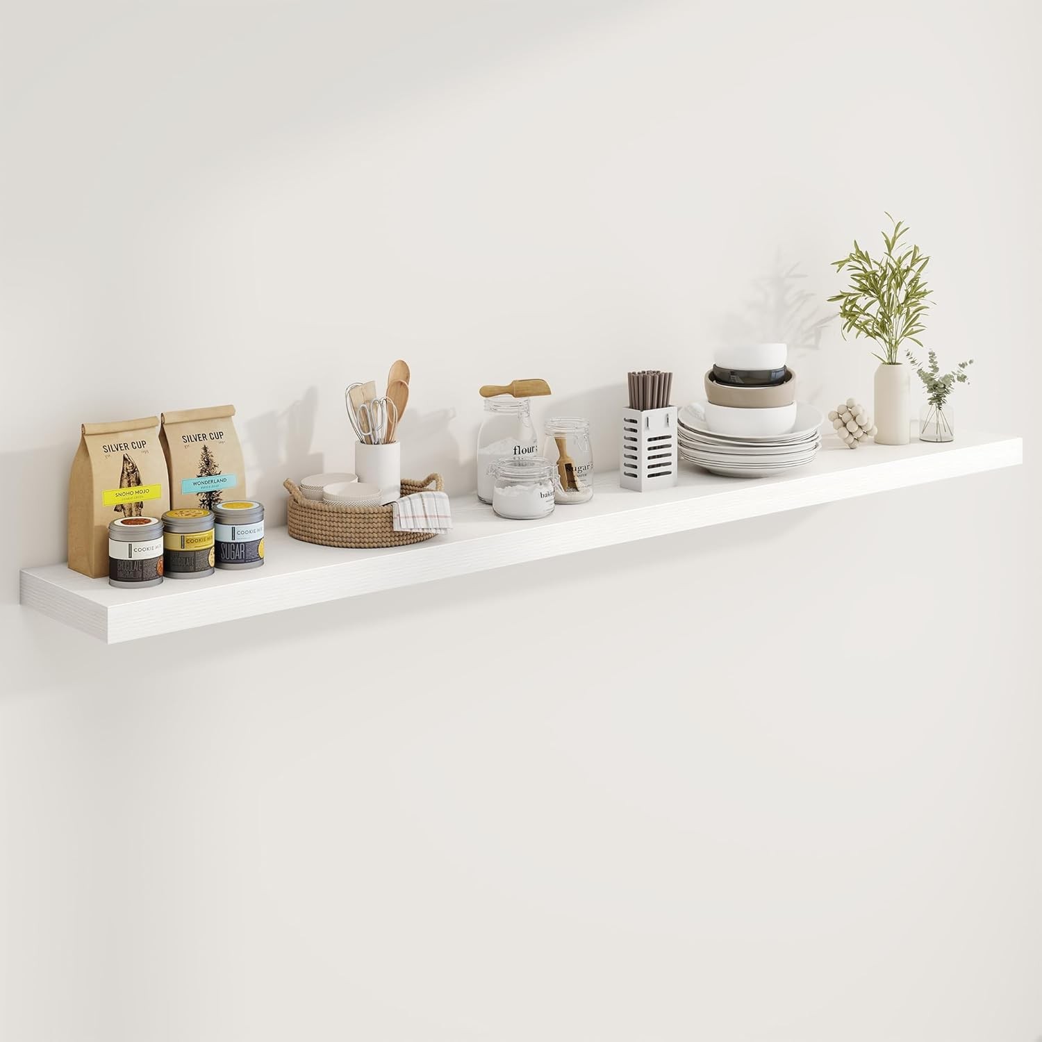 72in Floating Shelves for Wall, 72″W x 9.25″D x 1.5″H, Long Wall Mounted