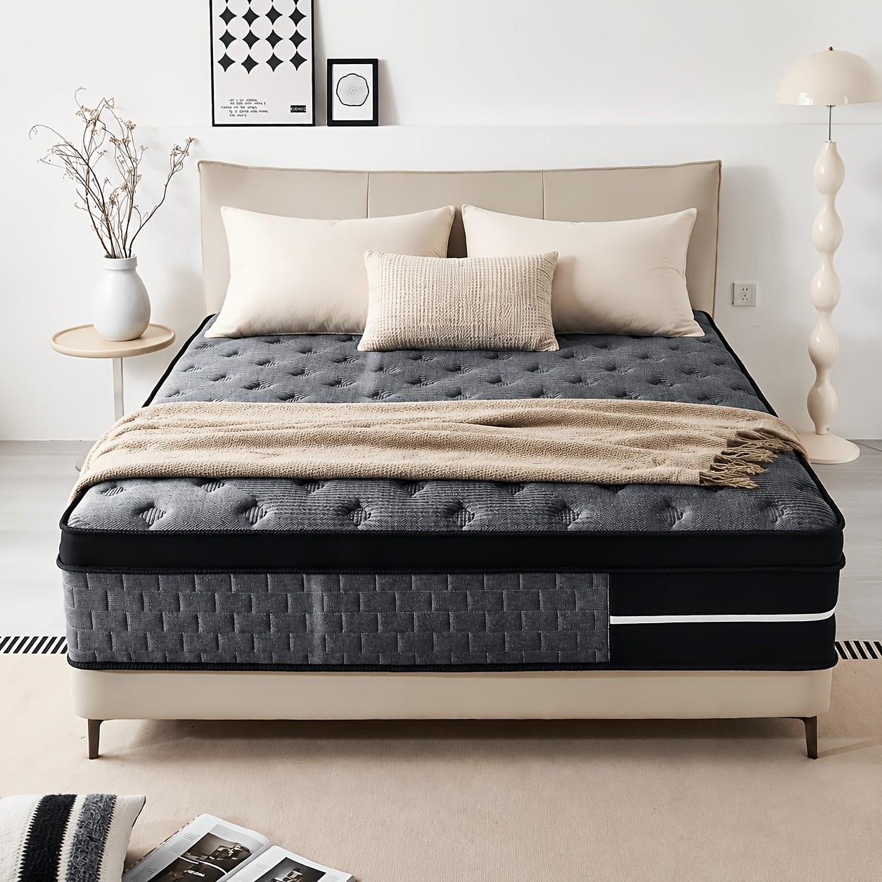 Mattress Twin Queen 12 Inch Hybrid Mattress, Firm Medium Firm, Bed in a Box,Full