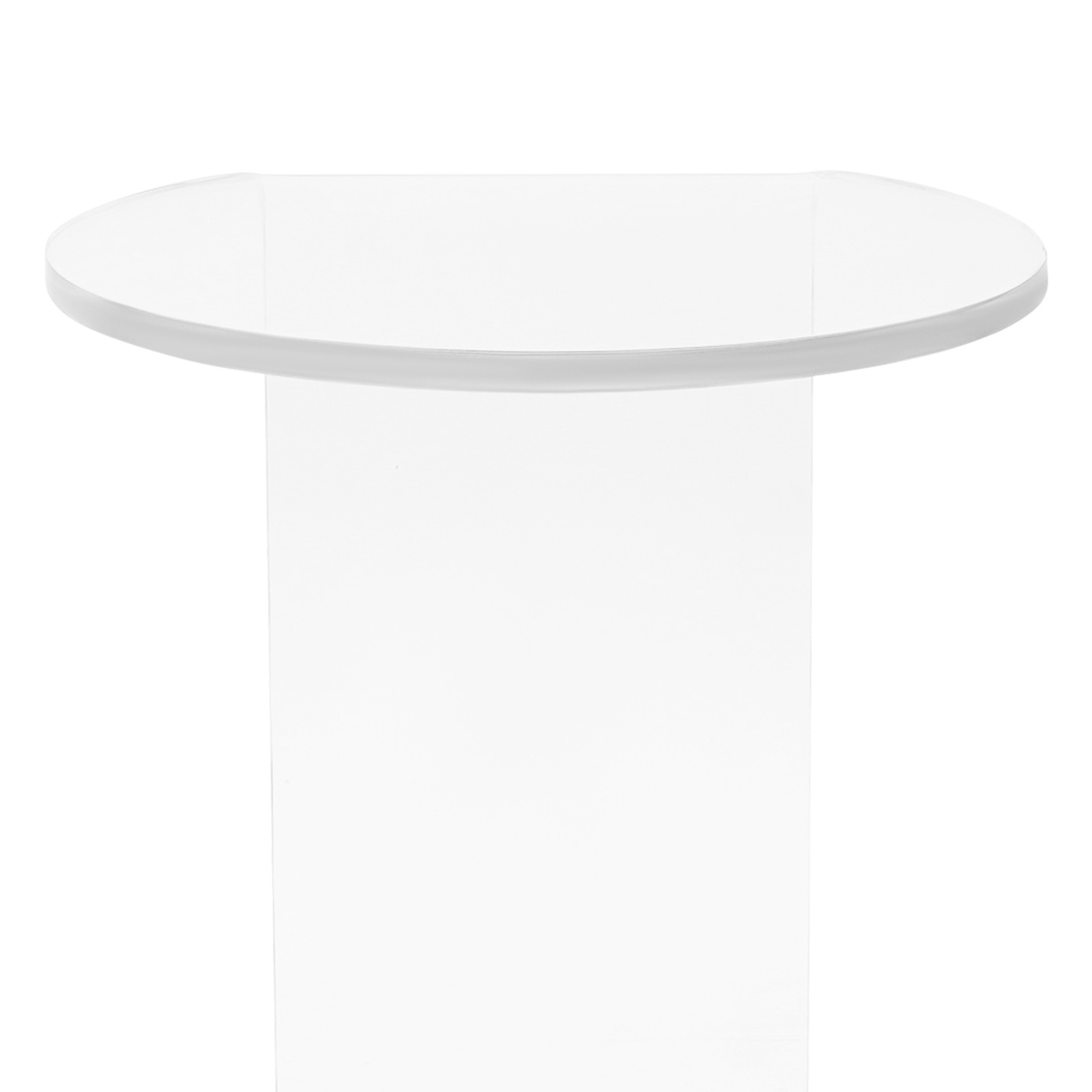 Acrylic Nightstand Side Table 2-Tier Clear Modern with 4 Wheels 66 lbs Capacity.