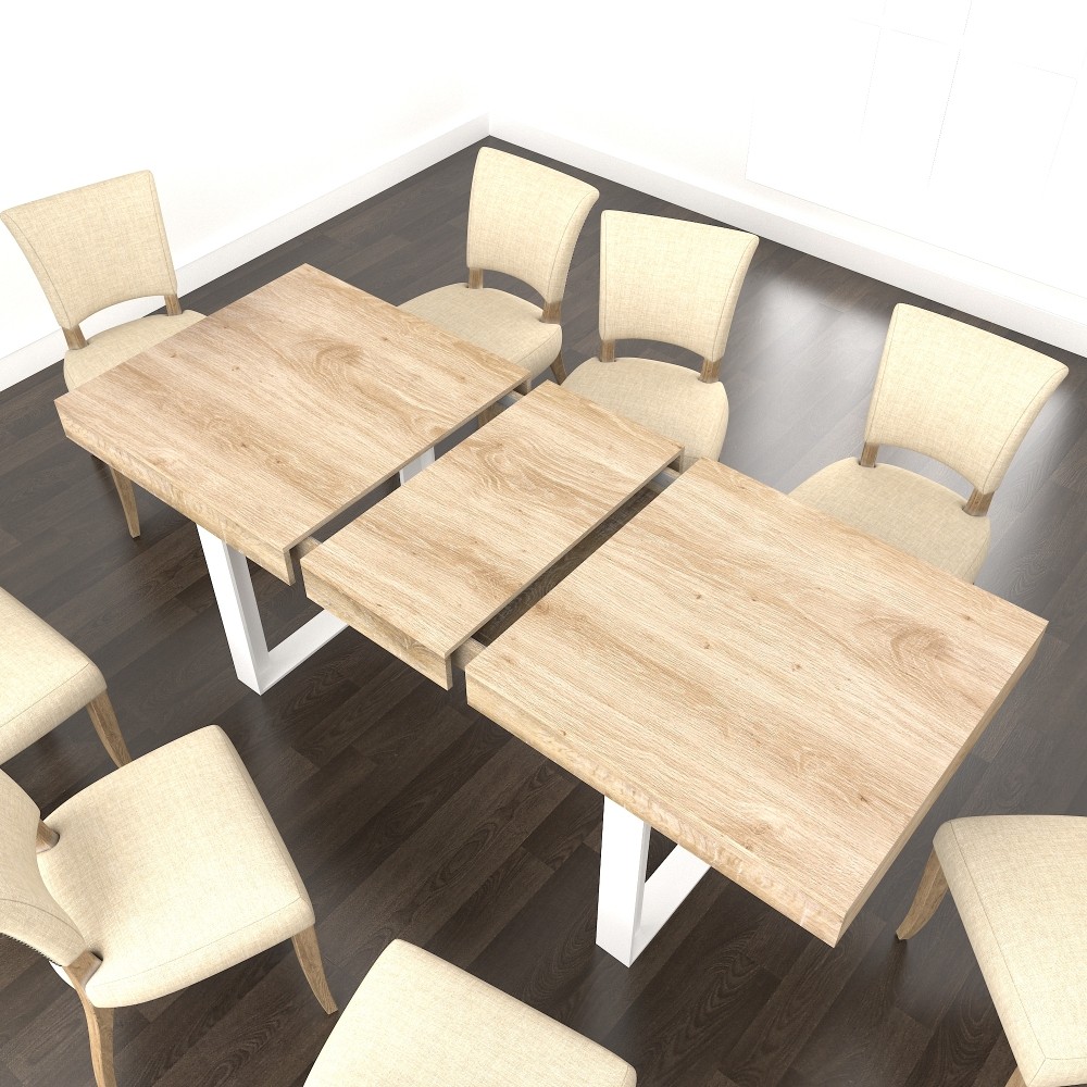 Extendable Dining Room Table for 6 8 10 Modern Farmhouse Dining Room Conference