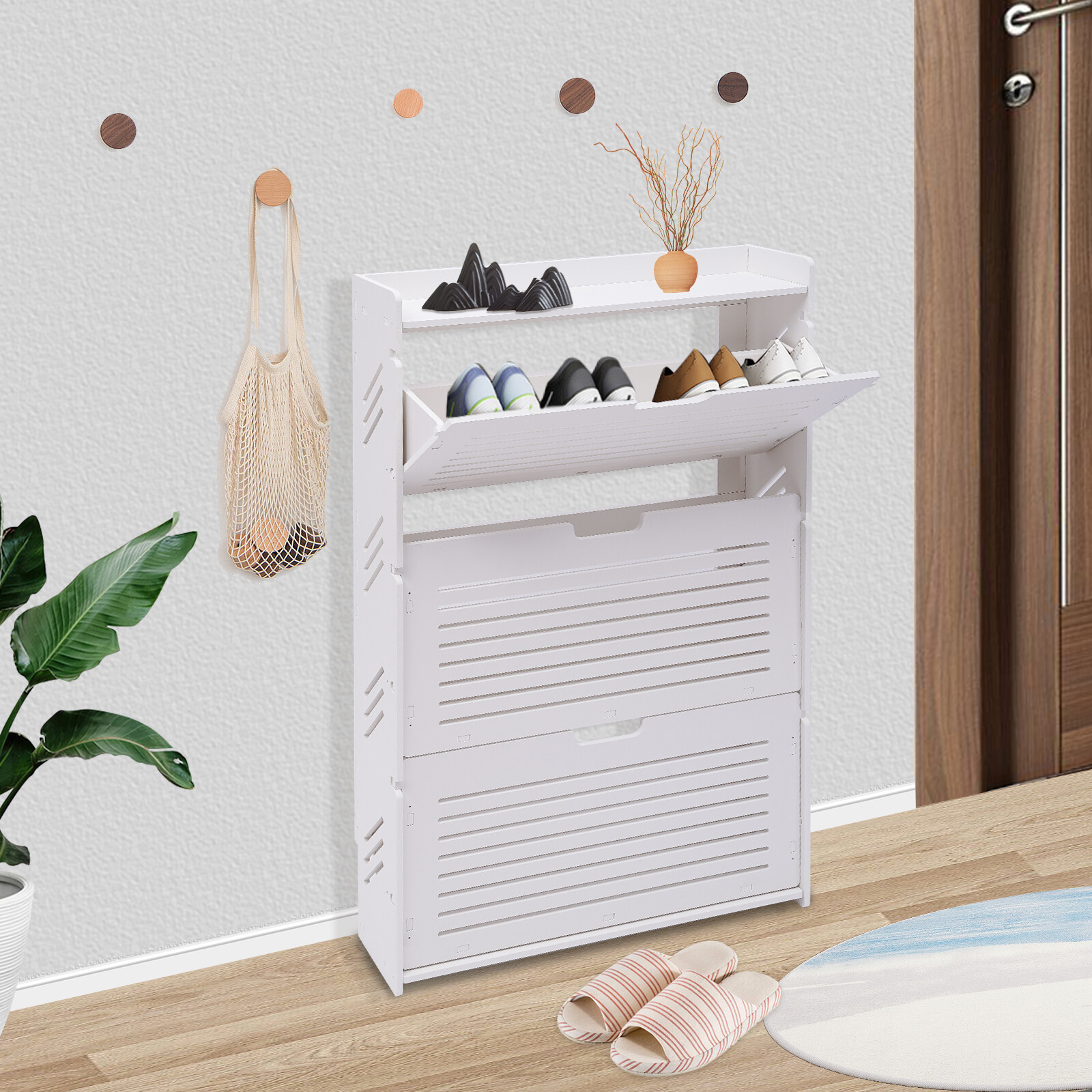 Entrance Bedroom Shoe Storage Cabinet Ultra-Thin Shoe Cabinet Organizer Holder