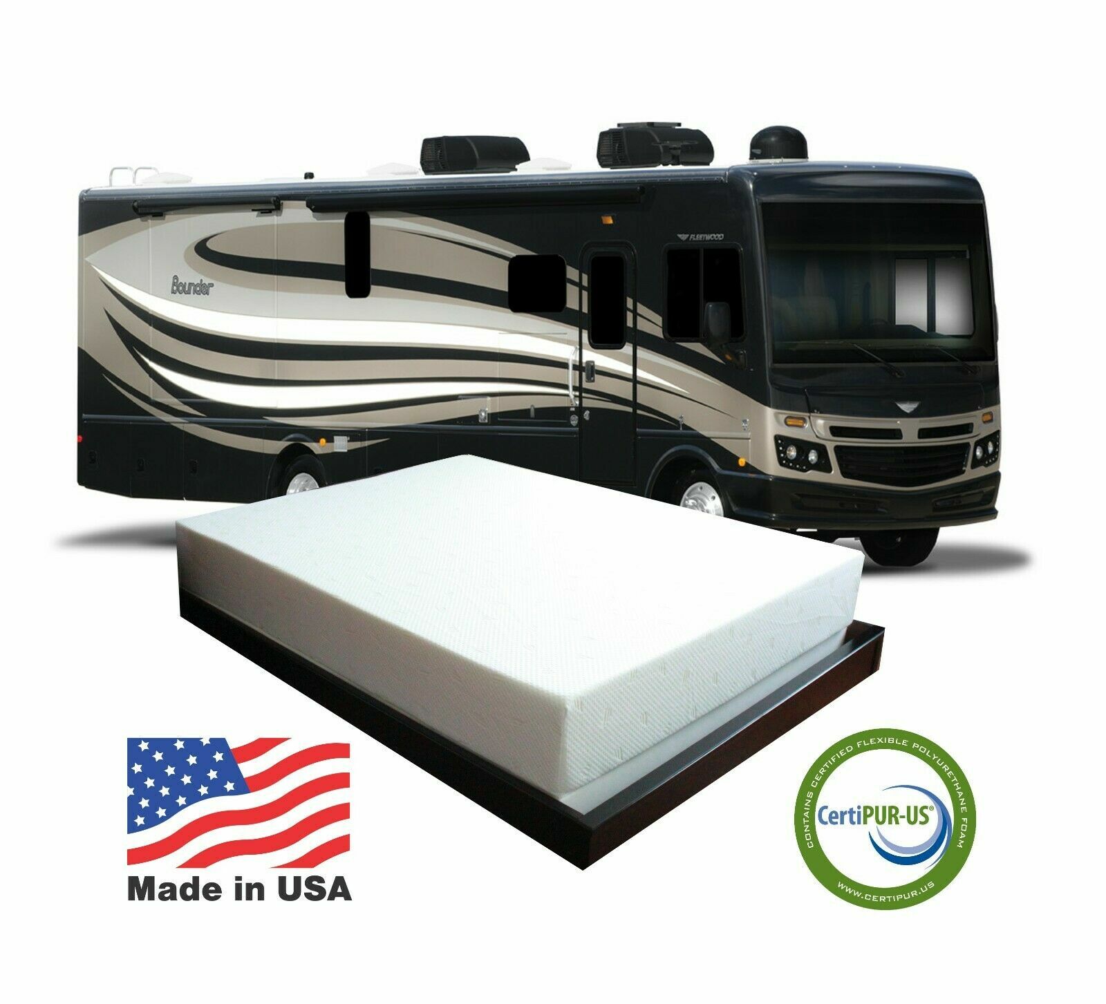 Gel Memory Foam Mattress Bed RV Camper All Sizes Short Queen King Bunk 6″ 8″ 10″