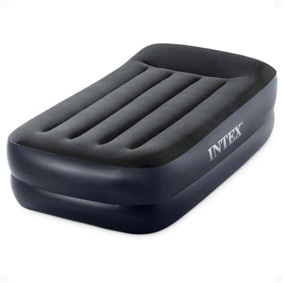 Intex Dura Beam Plus Pillow Raised Airbed Mattress with Built in Pump, Twin