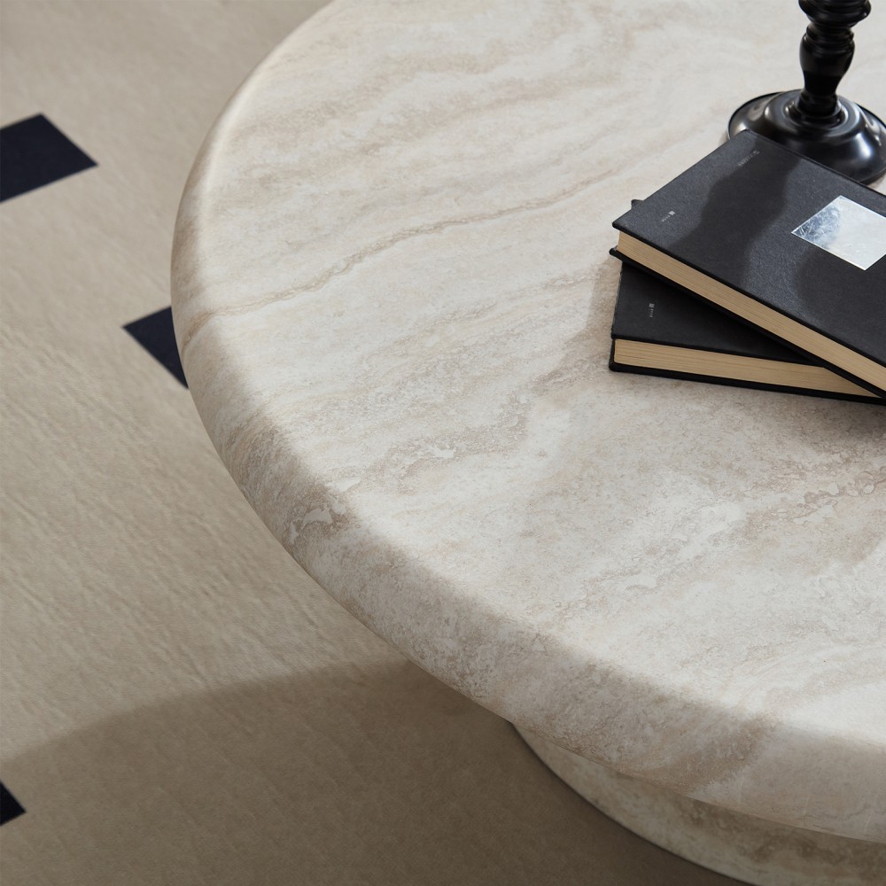 Modern Round Coffee Table, Perfect for Living Room Decor,Assembly Required